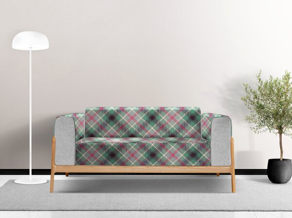Ervi gobelínový přehoz na sedačku/postel - Tradiční zelený tartan