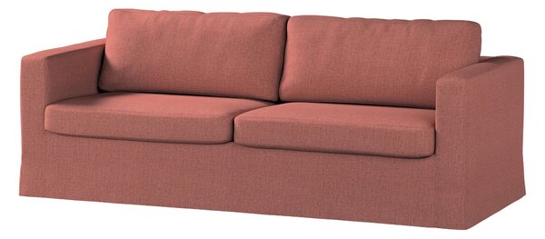 Potah na pohovku IKEA Karlstad 3-místná, nerozkládací, dlouhý barva hnědá látka pletený vzor