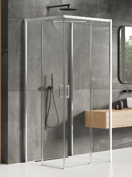 New Trendy Prime sprchový kout 100x80 cm obdélníkový chrom lesk/průhledné sklo K-0905