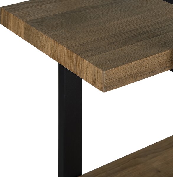 Regál se 3 policemi TIMBER 111 cm Tmavě hnědá