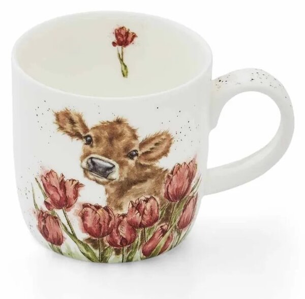 Porcelánový hrnek Telátko a tulipány 310 ml