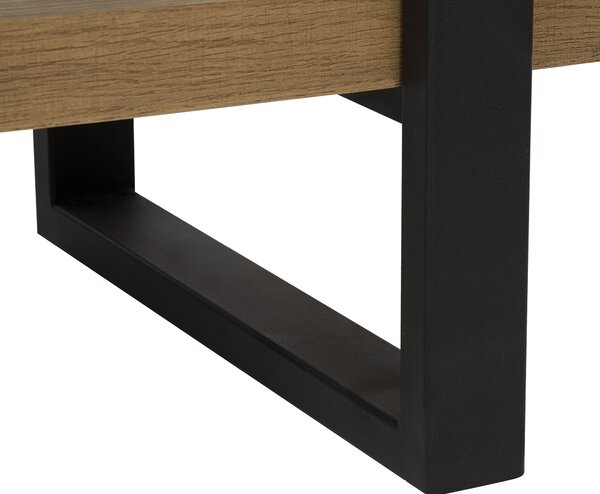 Regál se 3 policemi TIMBER 111 cm Tmavě hnědá
