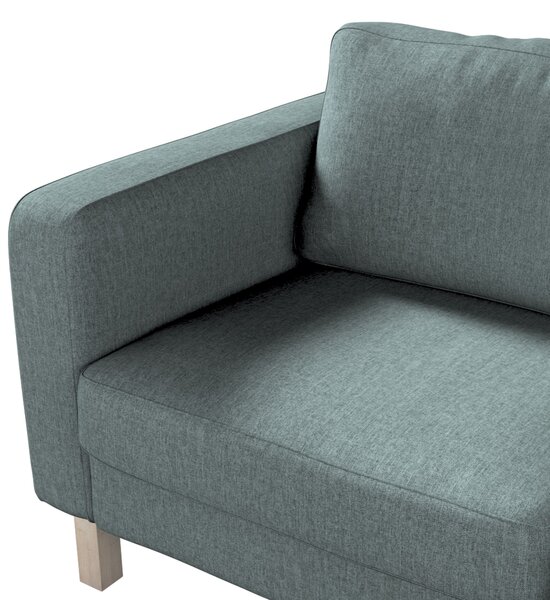 Potah na pohovku IKEA Karlstad 2-místná, nerozkládací, krátký barva modrá látka pletený vzor
