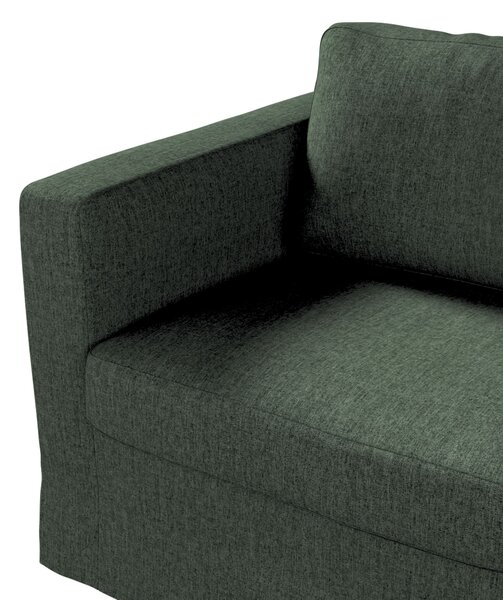 Potah na pohovku IKEA Karlstad 2-místná , nerozkládací, dlouhý barva zelená látka pletený vzor