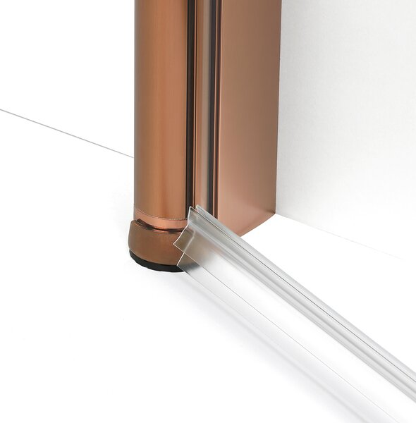 New Trendy New Soleo Copper Brushed sprchový kout 90x90 cm čtvercový měděná kartáčovaný/průhledné sklo K-2085