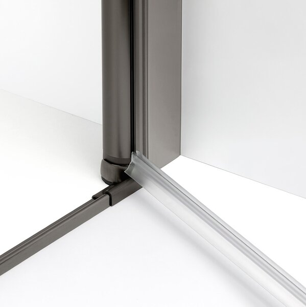 New Trendy New Soleo Gunmetal Brushed sprchový kout 120x100 cm obdélníkový grafitová kartáčovaný/průhledné sklo K-2170
