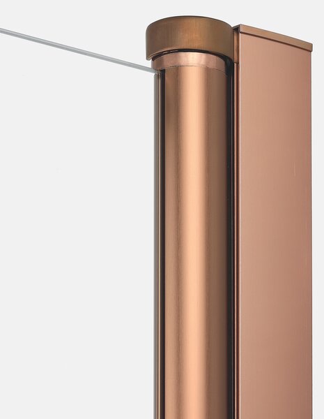 New Trendy New Soleo Copper Brushed sprchový kout 90x90 cm čtvercový měděná kartáčovaný/průhledné sklo K-2085