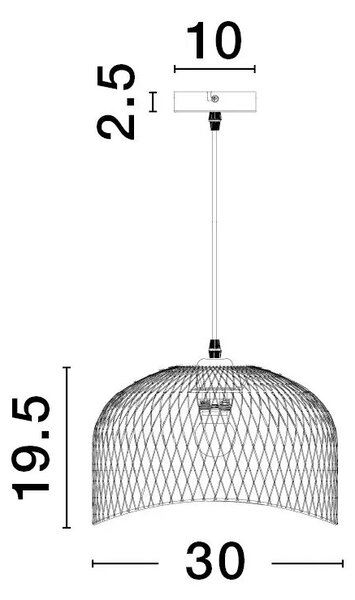 Kovový lustr Lyron 30 bílé (9555803)
