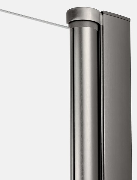 New Trendy New Soleo Gunmetal Brushed sprchový kout 120x100 cm obdélníkový grafitová kartáčovaný/průhledné sklo K-2170