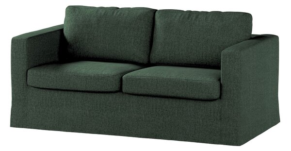 Potah na pohovku IKEA Karlstad 2-místná , nerozkládací, dlouhý barva zelená látka pletený vzor