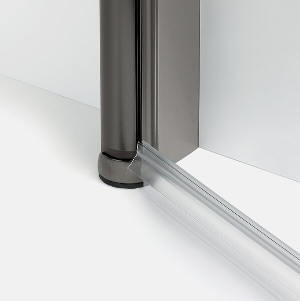 New Trendy New Soleo Gunmetal Brushed sprchový kout 120x100 cm obdélníkový grafitová kartáčovaný/průhledné sklo K-2170
