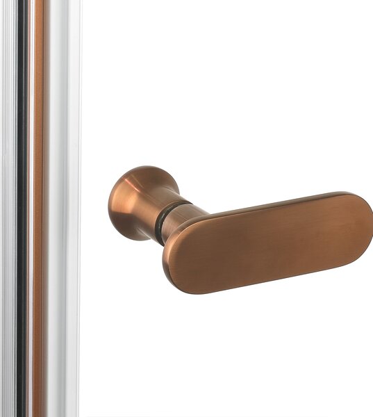 New Trendy New Soleo Copper Brushed sprchový kout 90x90 cm čtvercový měděná kartáčovaný/průhledné sklo K-2085