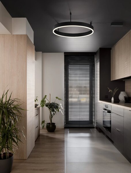 Stropní svítidlo LED se stmíváním Motif 60 černé – Černá