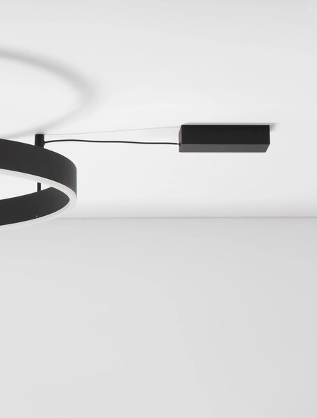 Stropní svítidlo LED se stmíváním Motif 80 černé – Černá