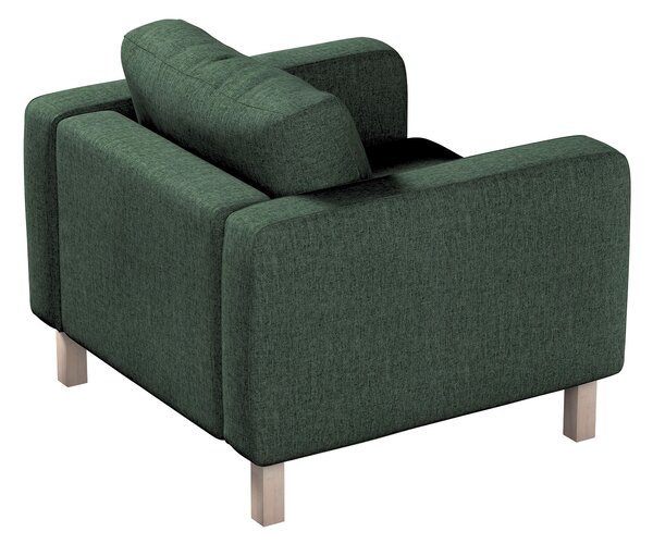 Potah na křeslo IKEA Karlstad, krátký barva zelená látka pletený vzor