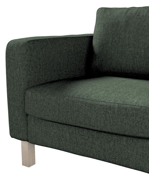 Potah na křeslo IKEA Karlstad, krátký barva zelená látka pletený vzor