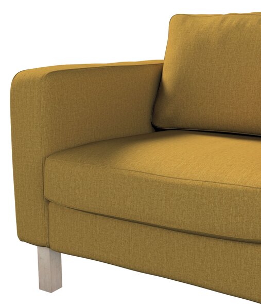 Potah na křeslo IKEA Karlstad, krátký barva žlutá látka pletený vzor