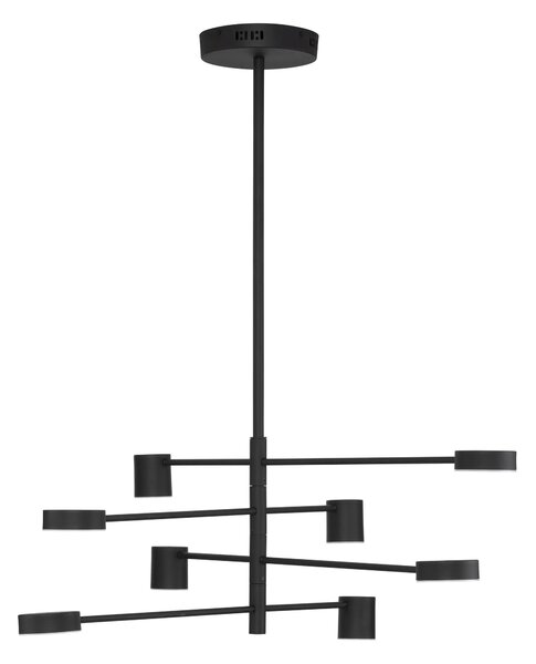 Retro lustr Nordik 4 černé – LED