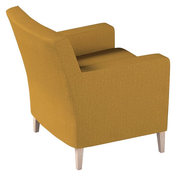 Potah na křeslo IKEA Karlstad barva žlutá látka pletený vzor