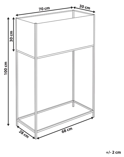 Květináč na stojanu TAPIEN Kov 70 cm Černá
