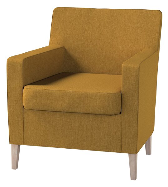 Potah na křeslo IKEA Karlstad barva žlutá látka pletený vzor