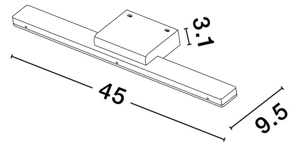 Designové nástěnné svítidlo Nyx 45 světla šedá