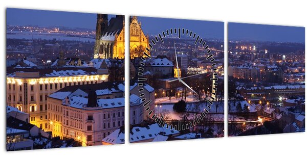 Obraz - Katedrála sv. Petra a Pavla, Brno, Česká Republika (s hodinami) (90x30 cm)
