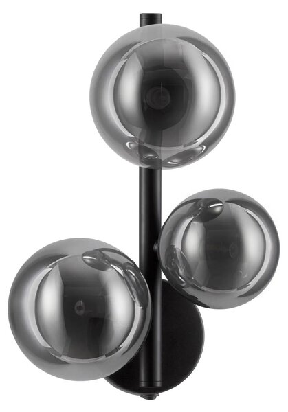 Designové nástěnné svítidlo Odillia smoky – Kouřové sklo