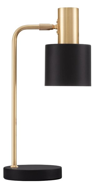 Rustikální stolní lampa Paz černé – Černá