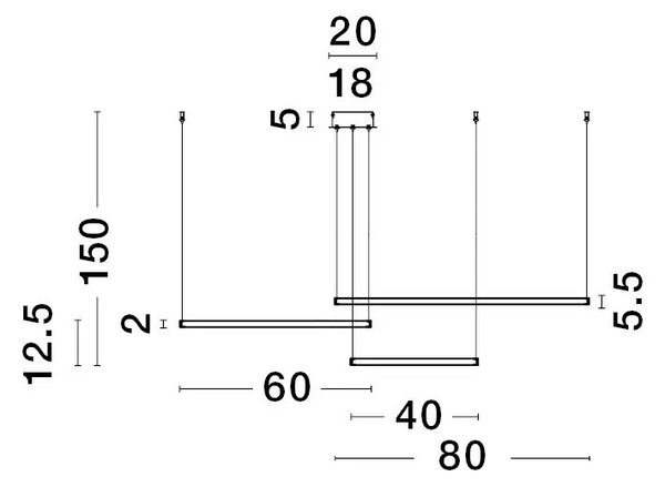 LED lustr Purple 180 bílé – Bílá