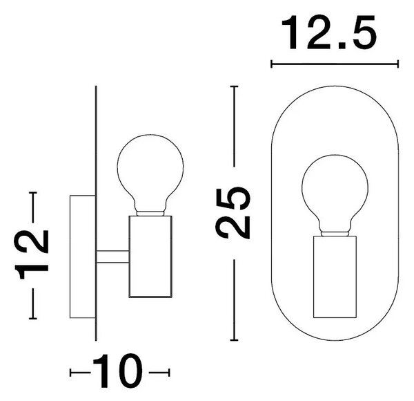 Designové nástěnné svítidlo Royal – E27