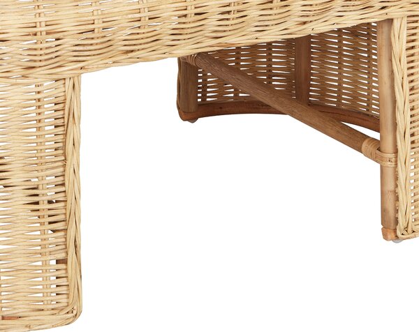 Zahradní konferenční stolek LIVADEIA 60 cm 96 cm Ratan Přírodní