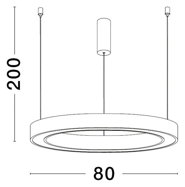 LED lustr Sting 80 zlatá