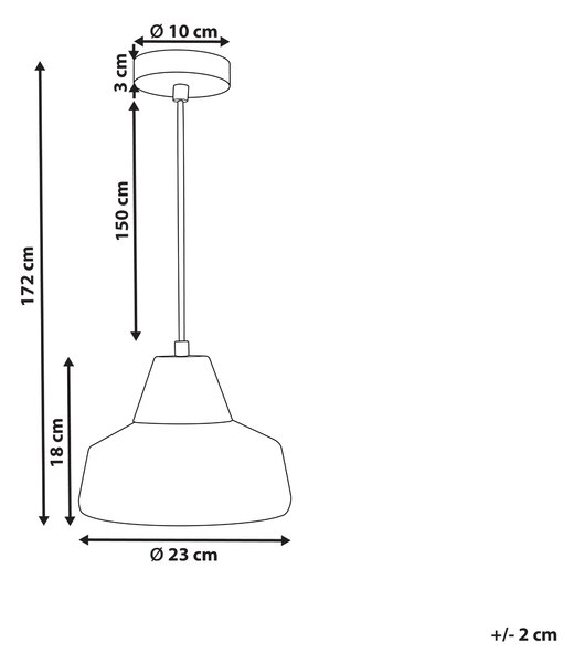 Závěsná lampa TALPARO Sklo Zlatá