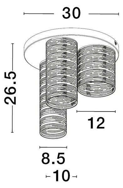 Designové stropní svítidlo Zane – E14