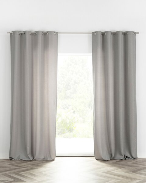 Hotový závěs BASIC na kroužcích 140x280cm světle šedý