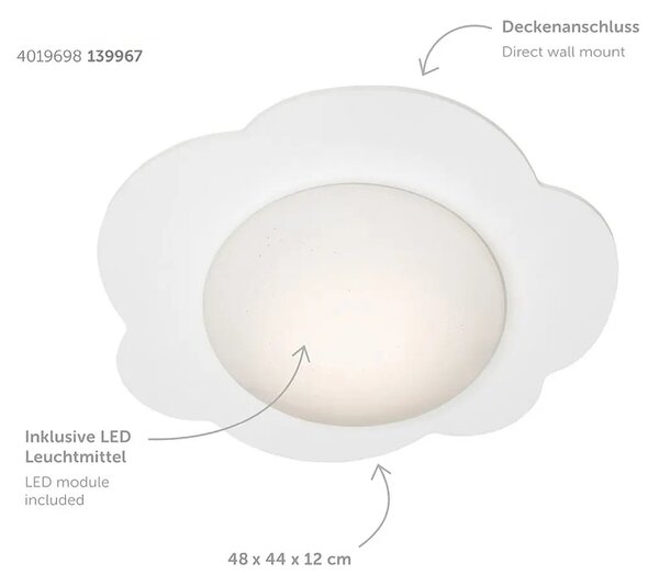 LED stropního světla Clouds bílá