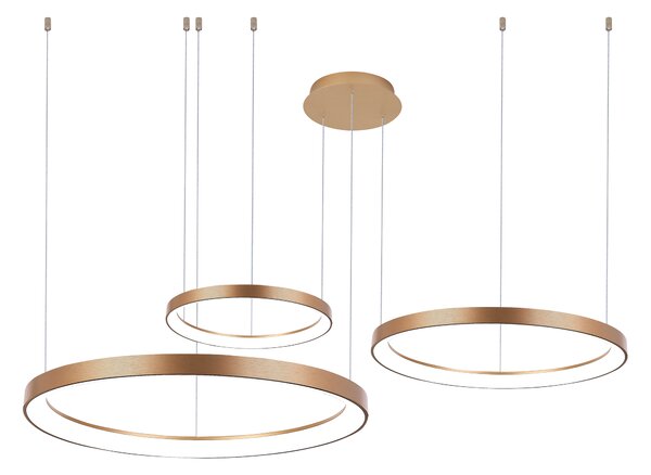 Designový LED stmívatelný lustr Agnes 38+58+78 zlatá