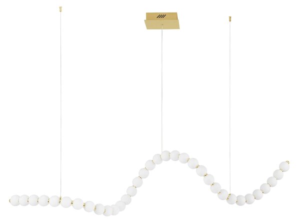 Designový LED lustr Perla 167 zlatá s dálkovým ovládáním