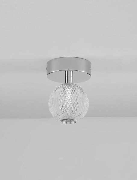 LED stropní svítidlo Brillante chrom – Šedá