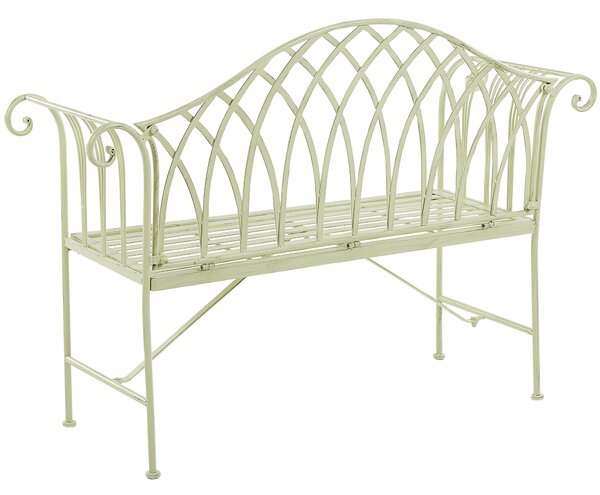Zahradní lavice MILAZZO 130 cm Kov Světle zelená