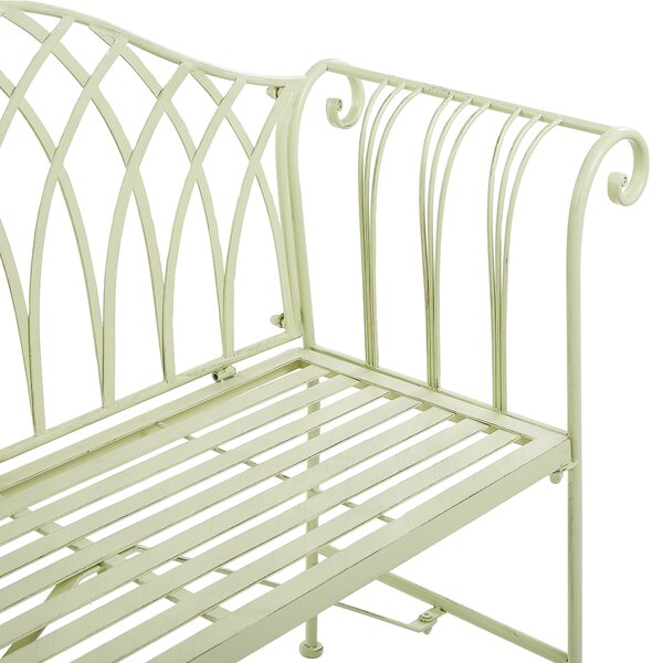 Zahradní lavice MILAZZO 130 cm Kov Světle zelená