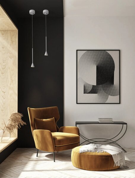 LED lustr Net bílé – Bílá