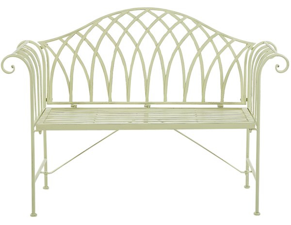 Zahradní lavice MILAZZO 130 cm Kov Světle zelená