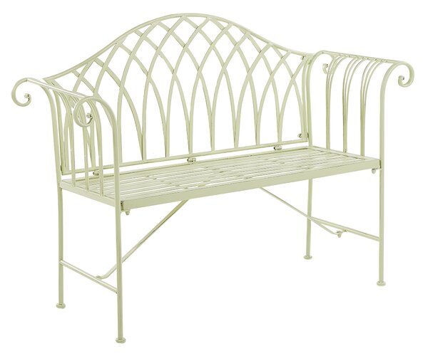 Zahradní lavice MILAZZO 130 cm Kov Světle zelená