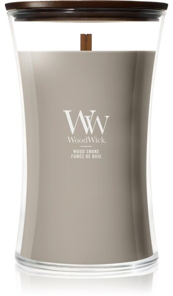 Woodwick Wood Smoke vonná svíčka s dřevěným knotem 610 g