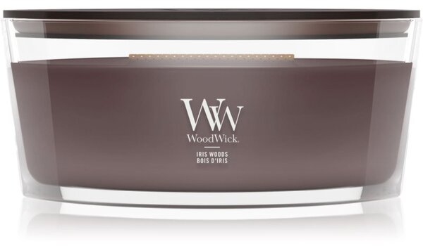 Woodwick Iris Woods vonná svíčka s dřevěným knotem 453.6 g