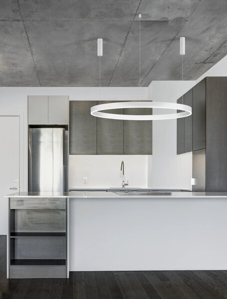 LED lustr Motif 120 bílé stmívatelné – Bílá