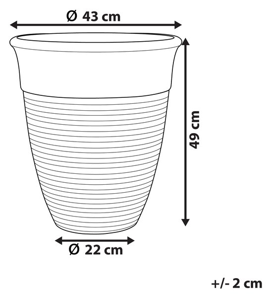 Květináč KATALIMA 43 cm Šedá