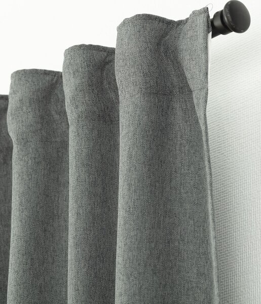 Hotový závěs BASIC s řasící páskou 140x300cm šedý denim